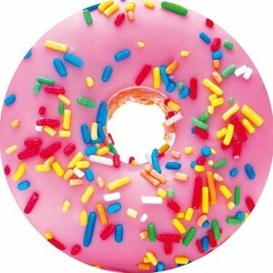 Pink Sprinkle Donut Print Throw Blanket (59 inches Dimension)